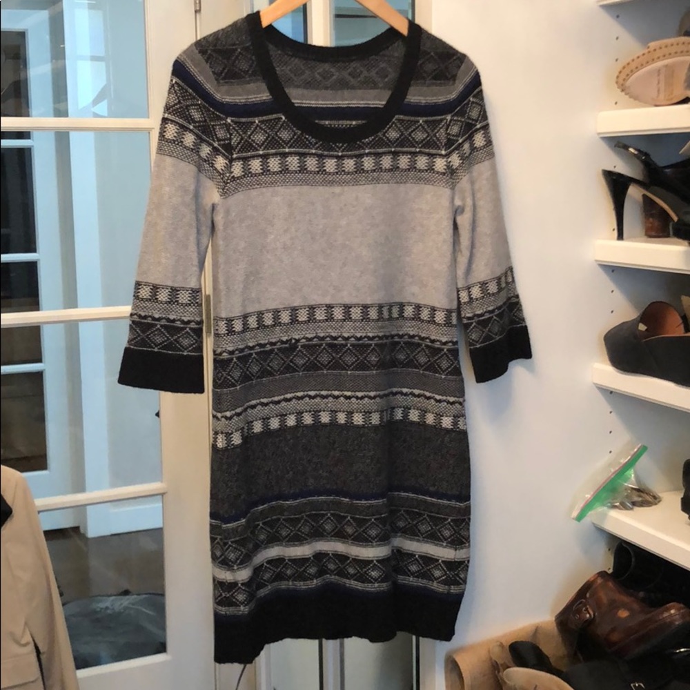 Black and white sweater dress